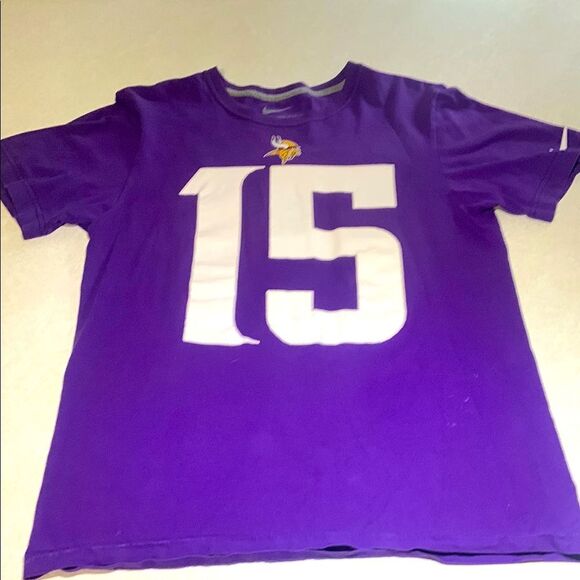 Minnesota Vikings Nike T-Shirt #15 Jennings Men’s Size Small Purlple Skol - Picture 1 of 5